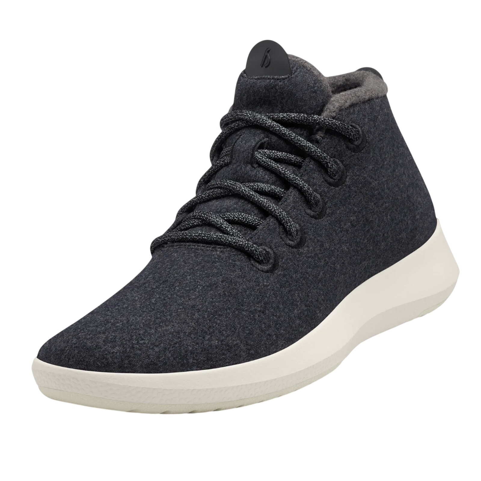 Allbirds Womens Wool Runner-Up Mizzles Sneaker High Top Us 8 Tuke Jo Black Nwob